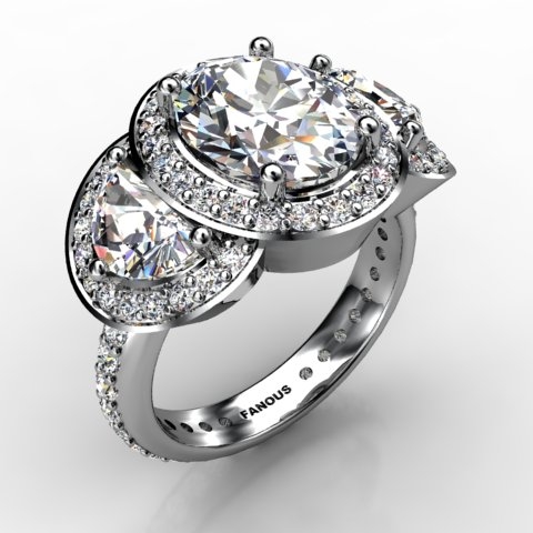 18k White Gold Engagement Ring 1.21ct - 1002192-18kw